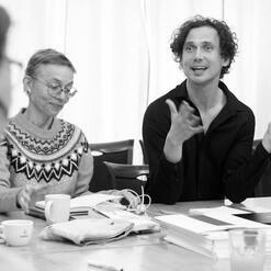 Dramaturgyně Marta Ljubková a režisér Jakub Čermák